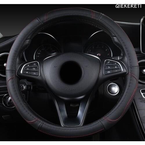 QIEKERETI Leather Car Steering Wheel Cover For Opel Astra J G Insignia Zafira a b Corsa d Mokka Vivaro Meriva