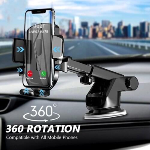 Luxury Gravity Sucker Car Holder for iPhone 12 11 Stent Stand Windshield Car Phone Holder Air Vent No Magnetic GPS Mount Support