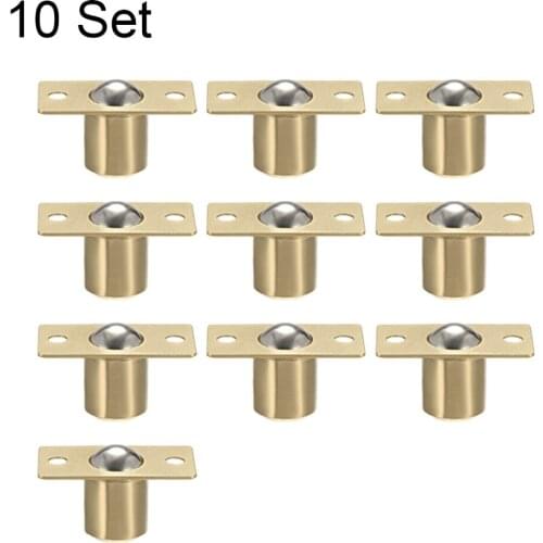 Uxcell Newest 10 Sets 12.5mm 16.5mm 11mm Shaft Dia Small Ball Catch Door Cabinet Closet Drawer Brass Ball Catch Latch Catcher