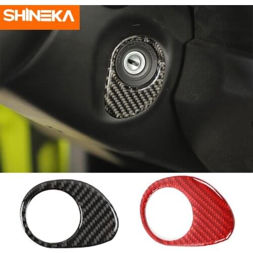 Interior Mouldings For Suzuki Jimny 2019 Carbon Fiber Car Ignition Switch Decoration Stickers For Suzuki Jimny 2019+ Accessories