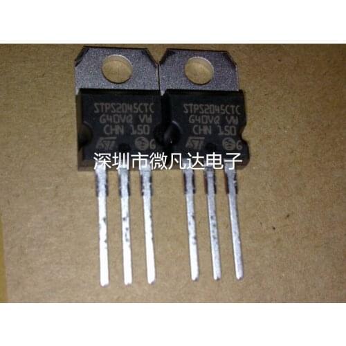 10pcs/lot STPS2045CTC TO-220 Schottky Rectifier Diode STPS2045