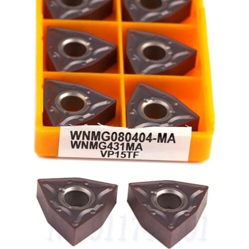 WNMG080404-MA VP15TF CNC Lathe Tools Carbide Inserts WNMG080408-MA UE6020 US735 External Turning Tool Cutting Blades,Steel Tools