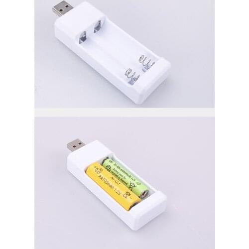 USB Battery Charger 2 slots For AA/AAA Rechargeable Batteries Charger For remote control microphone camera digital mouse