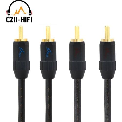 1pair Brand New MPS AUDIO CABLE High End X-9 6N OCC Stereo Male to Male RCA Coaxial Cable Digital Connector for TV Amplifier CD