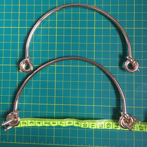 15cm Leather Shoulder Strap Alloy Bag Handle For DIY Craft Replacement Handbag Purse Handle Bag Making Accessories