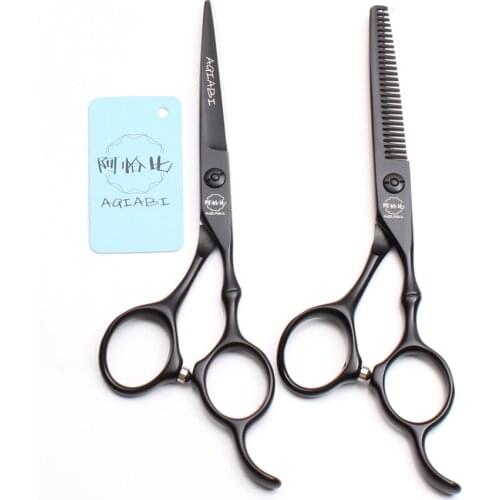 2Pcs A9030 6'' Japan Steel 440C Hairdressing Cutting Shears Thinning Scissors Hair Styling Tool Professional Human Hair Scissors