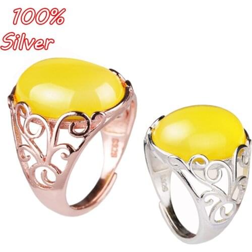 2018 New Fashion 925 Sterling Silver Color 12*16MM Base Inlaid Wax Turquoise Ring Blanks Settings Adjustable Ring DIY Jewelry