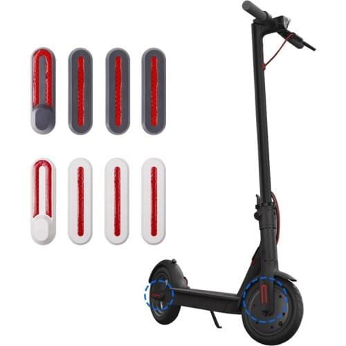4PCS For Xiaomi Mi M365/Pro Electric Scooter Custom Parts Front Rear Wheel Frame Protection Cover Reflective Sticker