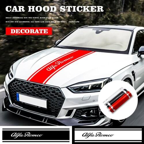 Car Hood Roof Stickers Carbon Fiber Vinyl Film Styling Automobiles DIY Accessories For Alfa Romeo Giulia Giulietta 159 156 MITO