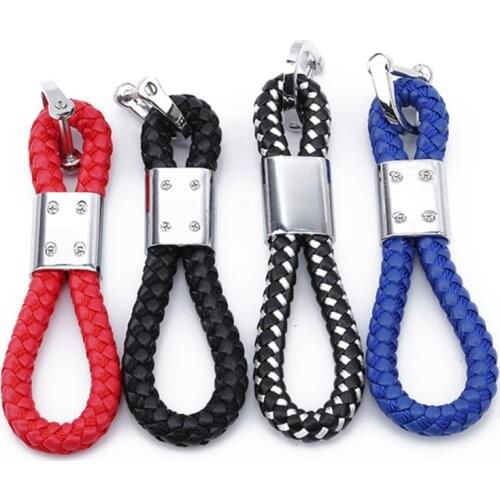 Car Woven Rope Keychain DIY Bag Pendant Key Chain Holder Car Keyrings Men Women Keychain