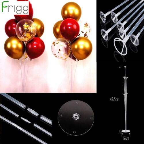Frigg Balloon Stick Holder Column Stand Clear Plastic Balloon Stick Chain Link Clip Balloon Accessories Birthday Wedding Decor