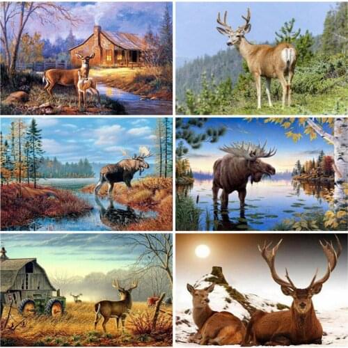 EverShine Diamond Painting Deer Rhinestones Art Diamond Embroidery Animals Cross Stitch Handicraft Hobby Gift Wall Decoration