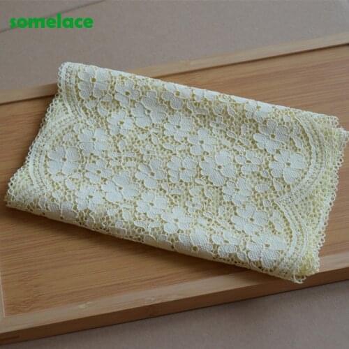 2Yds 22cm Wide Fluorescence Yellow Damask Stretch Lace Trim Elastic Lace Bridal Belt Headwear Garment Springy Lace Fabric