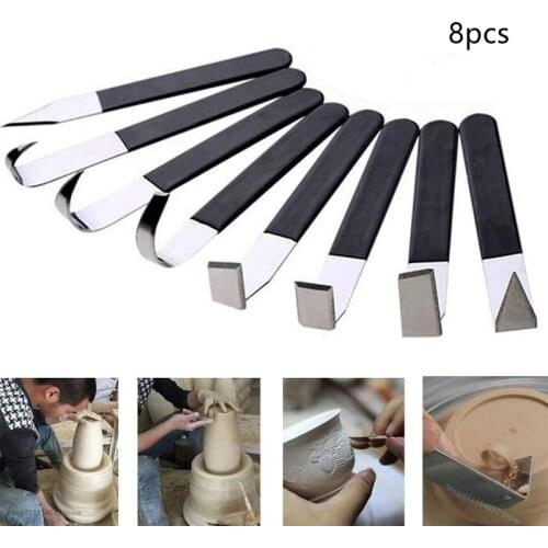 Pottery Art Carving Shaping Knife Polymer Clay Sculpture Tools Set Ceramic Carving Shaping With Stainless Steel /Wooden Handle