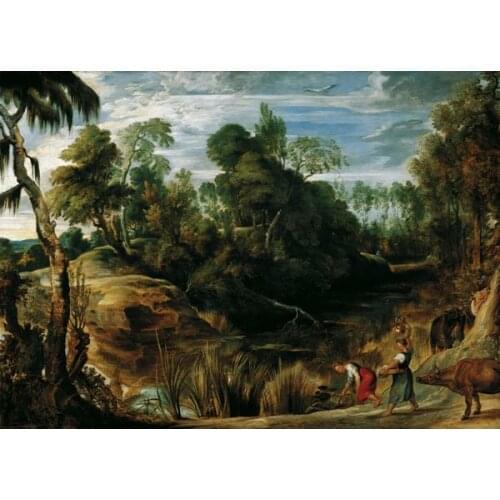 Religious landscape canvas prints oil painting classical figure printed on canvas wall art decoration picture