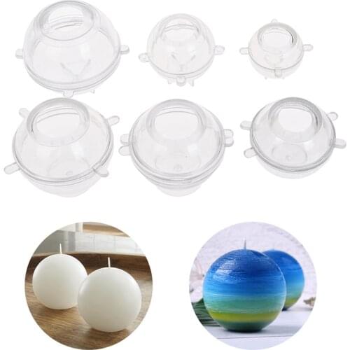 Round ball Candle Mould Handmade Candle Mold Plastic Candle Soap 3D Mould DIY Aromatherapy Plaster Handcraft Candle Mold