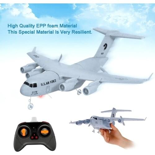 C17 Transport Aircraft 373mm Wingspan EPP RC Drone Airplane 2.4GHz 2CH 3-Axis DIY Aircraft for Children Toy