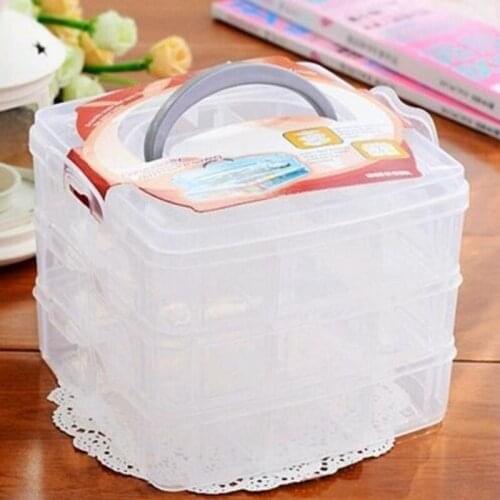 Small Portable Household Goods Storage Box Three Layer Removable Storage Box Creative Stationery Jewelry Storage Organizer