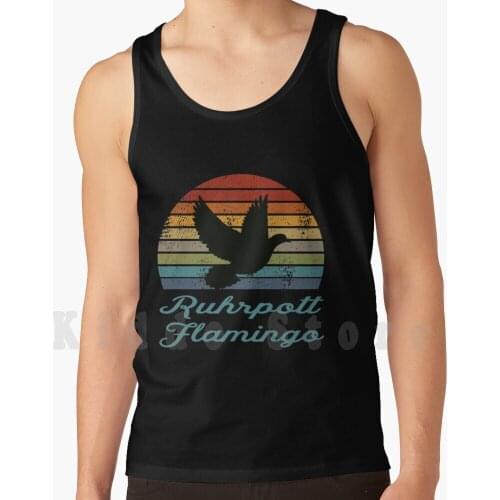 Ruhrpott Flamingo Pigeon Mining Tank Tops Vest 100% Cotton Ruhrpott Flamingo Dove Ruhrgebiet Germany Mining Eat