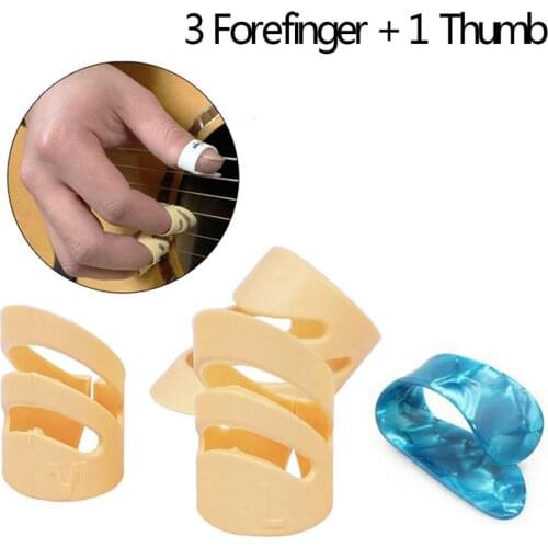 Muspor 4pcs/set Guitar Picks Index Finger Picks Alaska for Electric Acoustic Guitar Ukulele Stringed Instrument Part Accessories