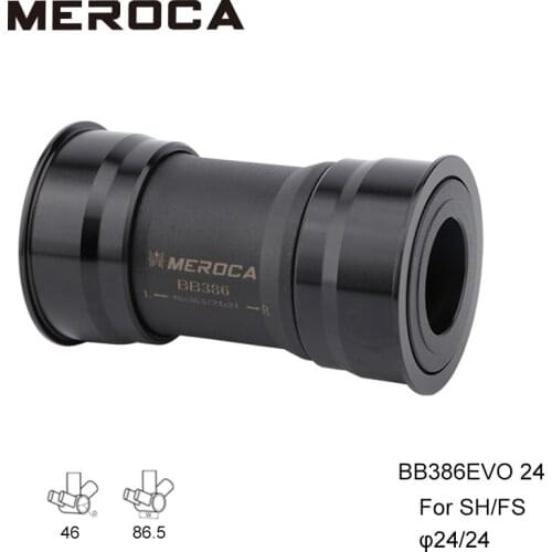 MEROCA BB386 Road Bike Push-in Bottom Bracket 24mm Crank Center Adapter