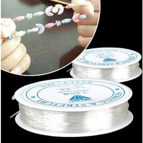 Sale 1 ROLL 5M-12M (196-471 inch ) Length Diameter Crystal Elastic Beading Cord String Thread for DIY Necklace Bracelet