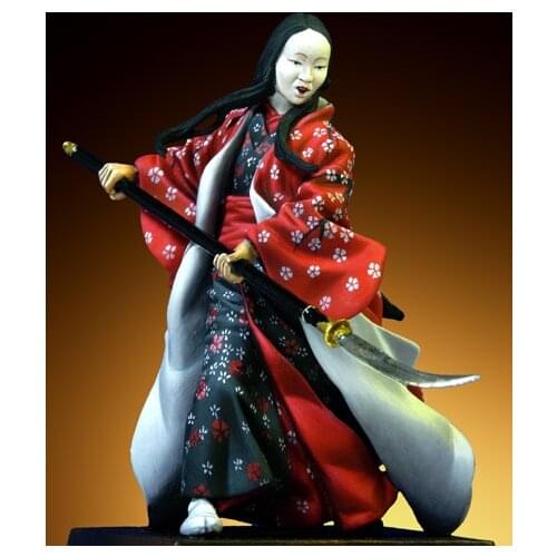 New Unassembled 1/ 32 54mm Samurai Female Warrior(1600-1867) 54mm Resin Kit DIY Toys Unpainted kits