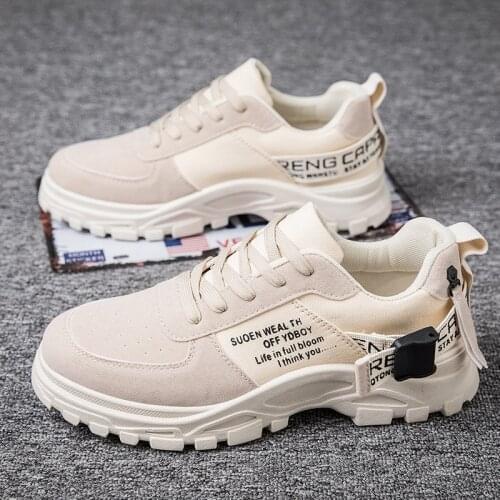 2021 spring new trend mens shoes zipper buckle decorative sports shoes mens casual shoes versatile thick soled shoes