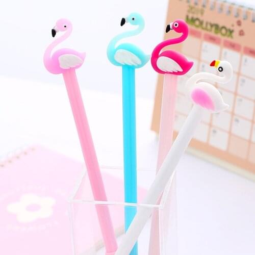 24pcs/set Novelty Flamingo Funny Gel Pens Cool Cute Kawaii Ballpoint Back to School Rollerball Stationery Stuff Thing Girl Gift