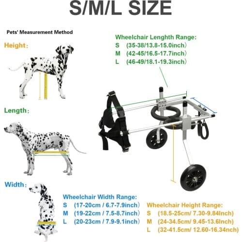 New style S/M/L Reinforced Convenient 2-Wheel pet training hind leg Pet Wheelchair for Handicapped Cat\Puppy\Dog