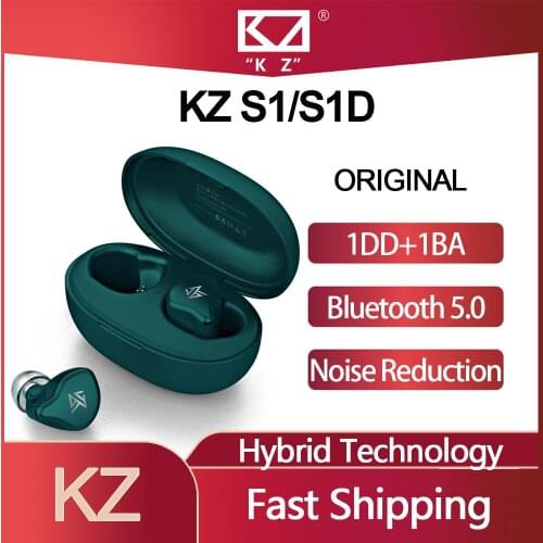 Original KZ S1/S1D TWS True Wireless Earphones Bluetooth 5.0 Dynamic/Hybrid Earbuds Touch Control Noise Cancelling Sport Headset
