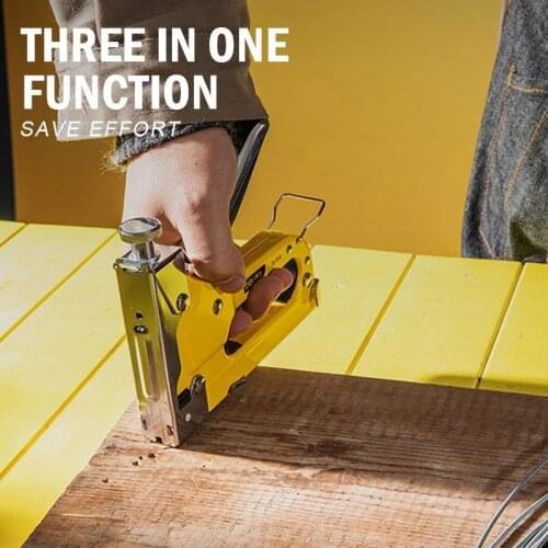 3 In 1 Beat Nail Gun Staple Gun Nailer Furniture Tool Wood Frame Stapler Stainless Steel Hand Tool Dropshipping