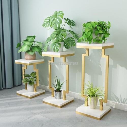 Nordic wrought iron flower stand multi-layer green plant flower pot stand living room indoor hanging orchid several balcony floo