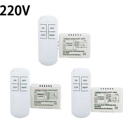220V Wireless Intelligent Digital Remote Control Switch Smart Manual Numeral Four-woy Dudi Control Switch For LED Ceiling Lamps
