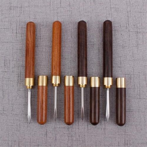Sandalwood Tea Knife Needle Pick With Wood Handle Puer Tea Tools Cone Needle Breaking Prying Tea Brick Professional Tool
