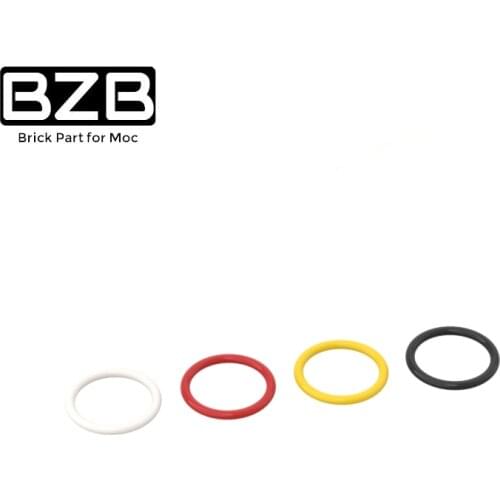 BZB MOC 85543 2x2 Rubber Band Creative High Tech Building Block Model Kids Toys DIY Brick Parts Best Gifts