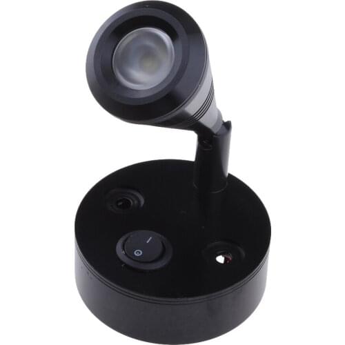 LED Desk Lamp, 3W Flexible Adjustable Bedside Lamp for Caravan Camper Boat ON/OFF Switch