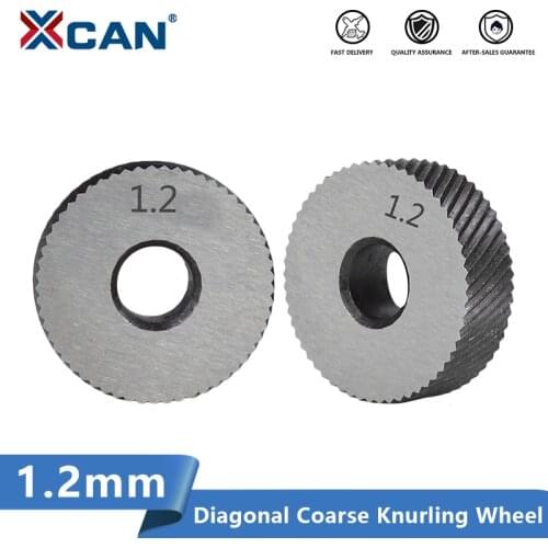 XCAN Lathe Wheel Knurling Tools 2pcs 1.2mm Diagonal Coarse Knurling Wheel
