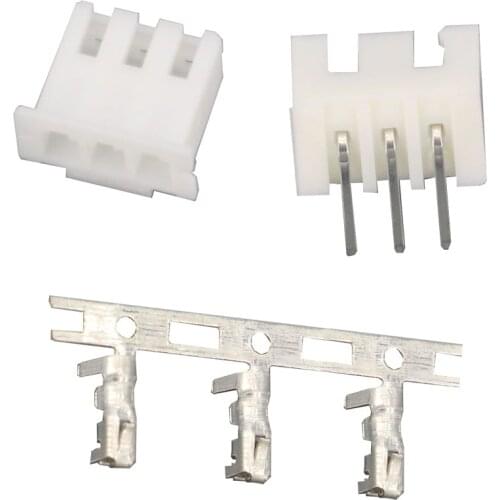 XH2.54-3P 3Pin Curved needle spacing 2.54mm connectors Male and Female Plug + terminals