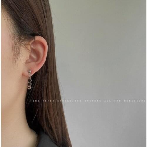 Stud Earring Women Cross Earrings for Woman Fashion Tassel Ladies Jewelry Girls Silver Color Party Trendy Zinc Alloy Pendientes