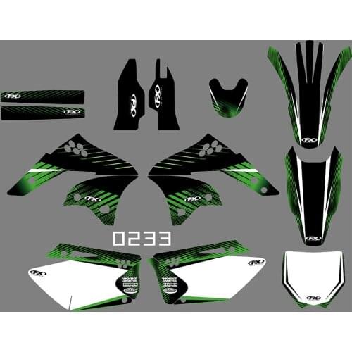 0233 motorcycle Team Graphic & Backgrounds Decal Stiker Kits for Kawasaki KX250F KXF250 2006-2008