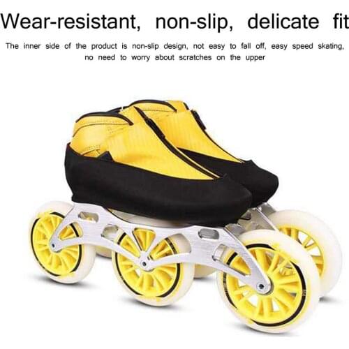1Pair Thicken Double Layer Elastic Professional Inline Skate Boot Ice Figure Speed Skating Shoes Protector Cover Wear-resistant