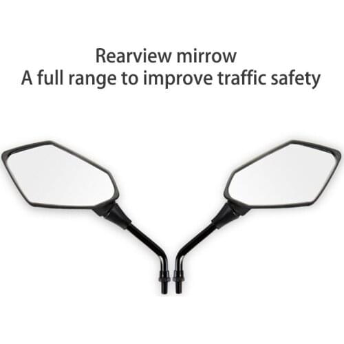 2Pcs/Pair Motorcycle Mirror Scooter E-Bike Rearview Mirrors Electrombile Back Side Convex Mirror 8mm 10mm Carbon Fiber