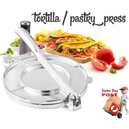 1 Pcs 20cm Tortilla Maker Press Pan Heavy Restaurant Commercial Aluminium Tortilla Pie Maker Dough Press Duty Restaurant Tools