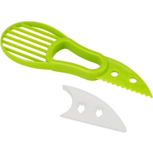 3 In 1 Avocado Slicer Shea Corer Butter Fruit Peeler Cutter Pulp Separator PlasticKitchen Gadgets Vegetable Tools