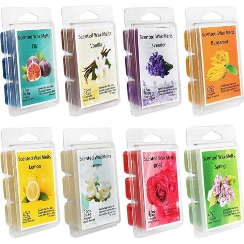 8Pcs/set Scented Wax Melts Aromatherapy Wax Scented Soy Wax Melts Assorted Wax Warmer Cubes/Tarts - Strawberry, Perfume