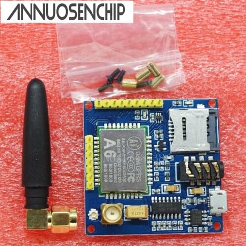 A6 GPRS Pro Serial GPRS GSM Module Core DIY Developemnt Board TTL RS232 With Antenna GPRS Wireless Module Data Replace SIM900