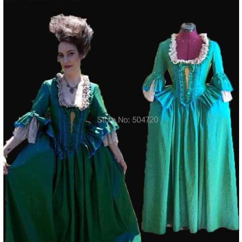 Tailored!NEW Royal 18 Century French Duchess Retro medieval Renaissance Reenactment Theatre Civil war Victorian dress HL-323