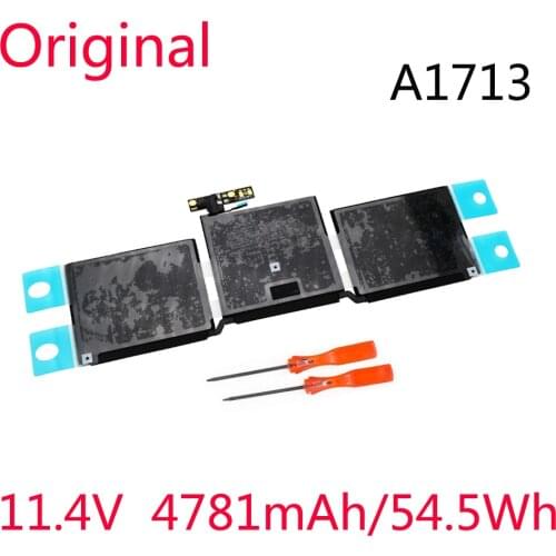 A1713 Original New Battery For Apple Macbook pro 13'' A1708 2016 2017 year 11.4V 54.5Wh/4781mAh