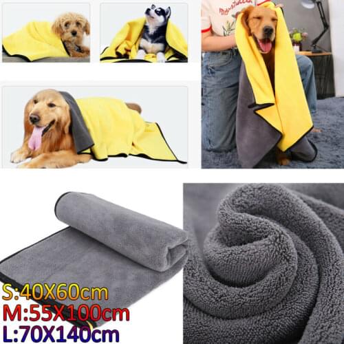 Quick Dry Pet Dog Bath Towel Bathrobe Cat Drying Towel Microfiber Warm Dog Clothes Paw Grooming Dog Supplies